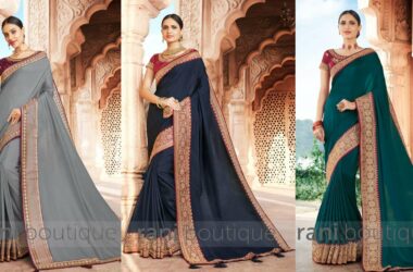 party-wear border sarees